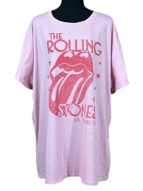 Life Clothing Co. Rolling Stones Tour '78 Pink Graphic Tee T-Shirt Size 3X